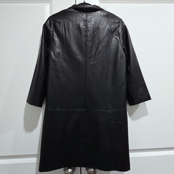 New! Tuckernuck - M - Black Leather Clifton Mini Dress - Picture 9 of 13